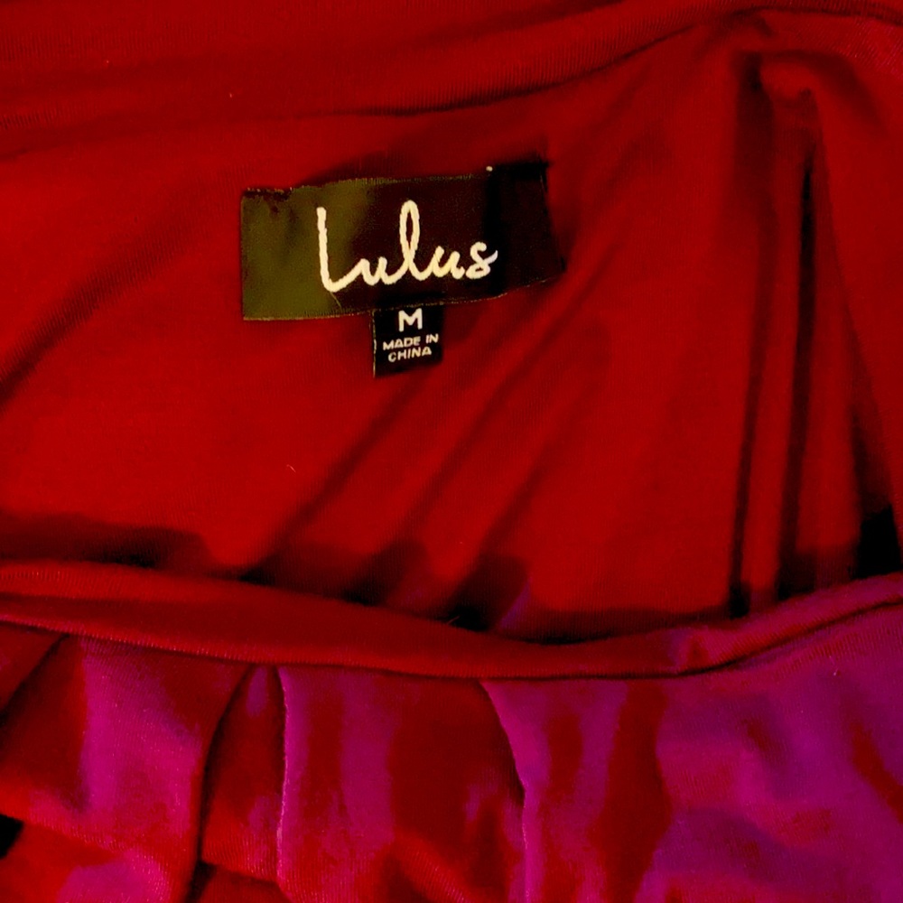 Nearly new burgundy Lulu’s convertible maxi dress